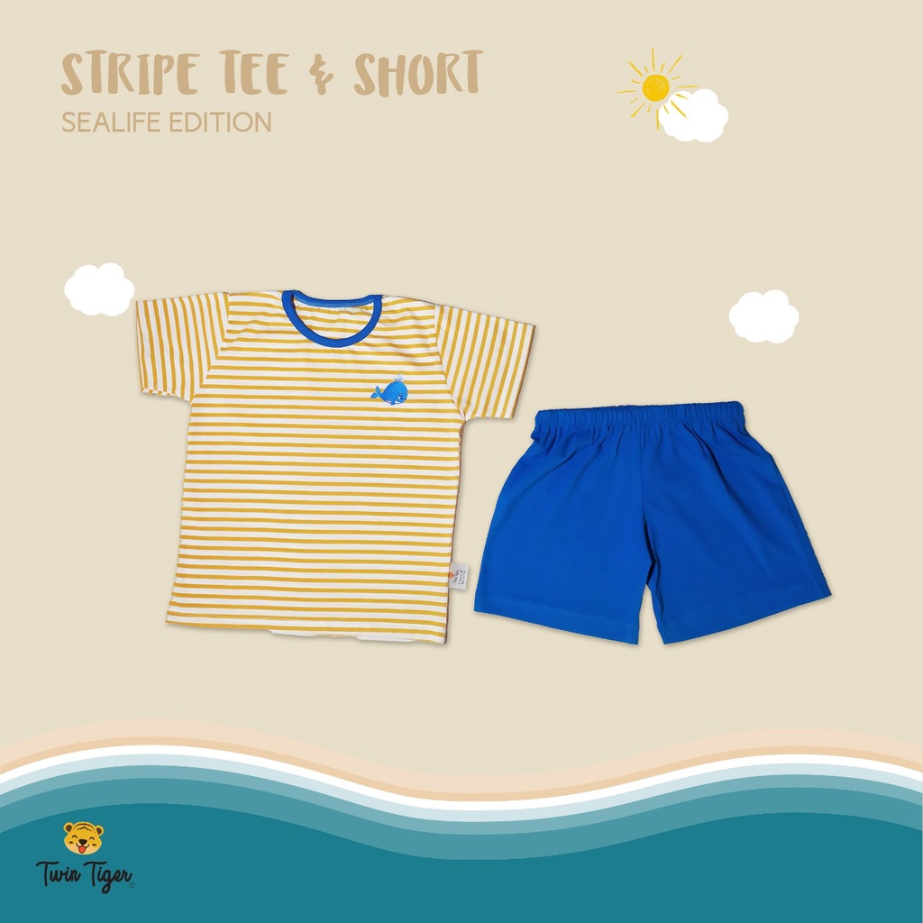 PROMO 7.7 PROMO BAJU LEBARAN MURAH TWIN TIGER SETELAN SEALIFE EDITION KAOS ANAK garis TSHIRT STRIPE TEE POCKET BAJU ANAK / BAJU BAYI 0-5 Tahun PART 2