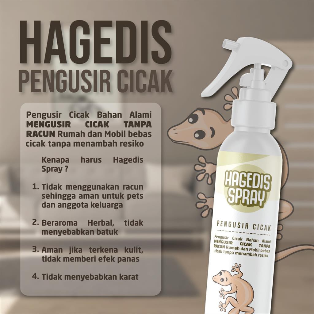 Pengusir Cicak HAGEDIS Spray 250ml lizard repellent  / tokek