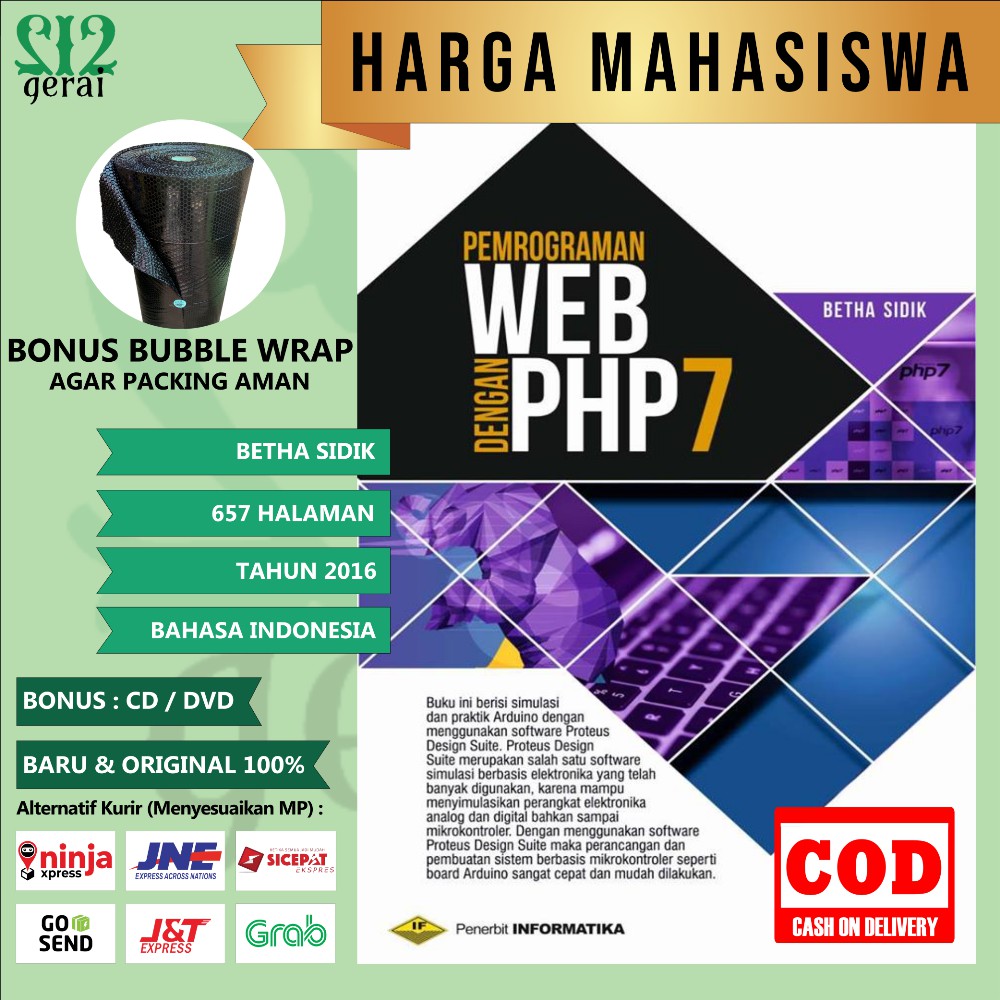 Jual BUKU PEMROGRAMAN WEB DENGAN PHP 7 BETHA SIDIK HARGA MAHASISWA ...