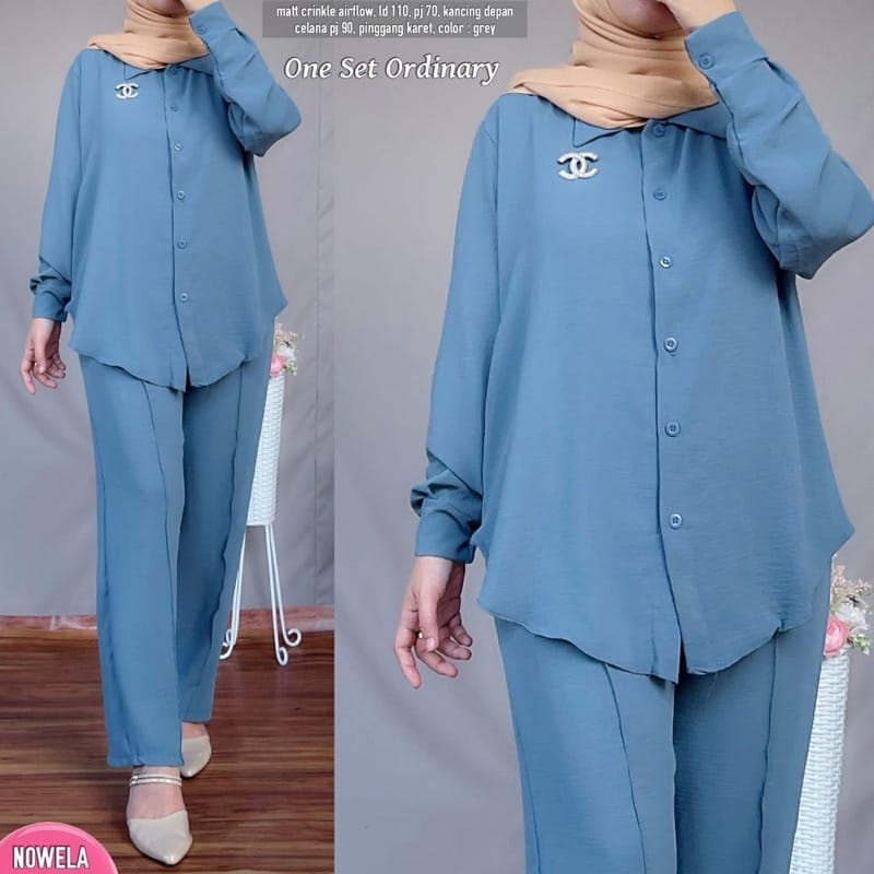 Setcel Crinkle murah / Setcel murah premium / setelan murah / setelan crinkle / setcel busuy-Denim