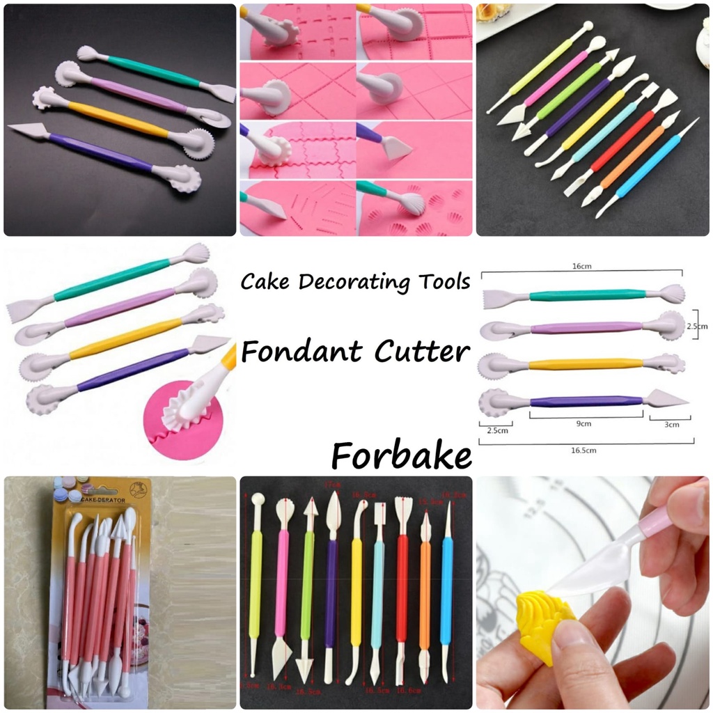 Pemotong Adonan Fondant Cutter Cake Decorating Tools Pastry Carving