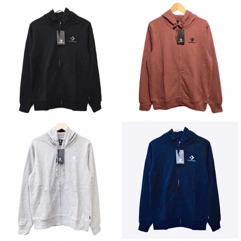 Zip Hoodie Converse Chevron / Nouva Black Maroon Navy Grey
