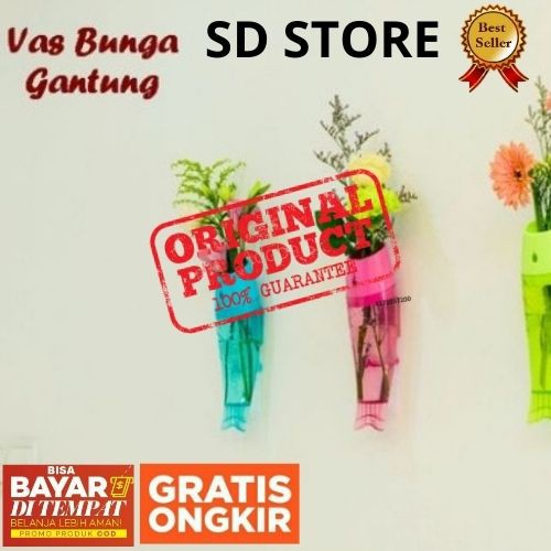 Vas Bunga Gantung (Unik, berbentuk ikan, digantung di tembok) Grosir Murah