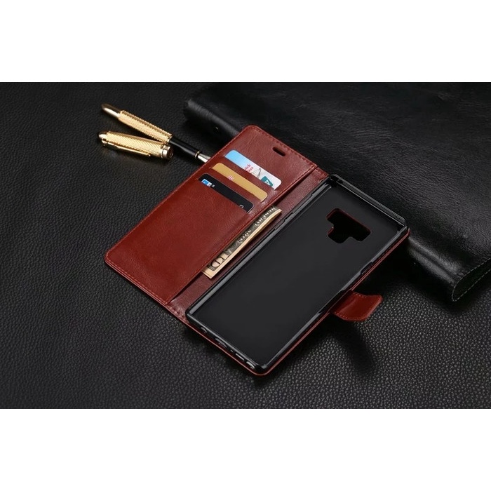 Samsung Note 9 Flip Wallet Case Premium Leather