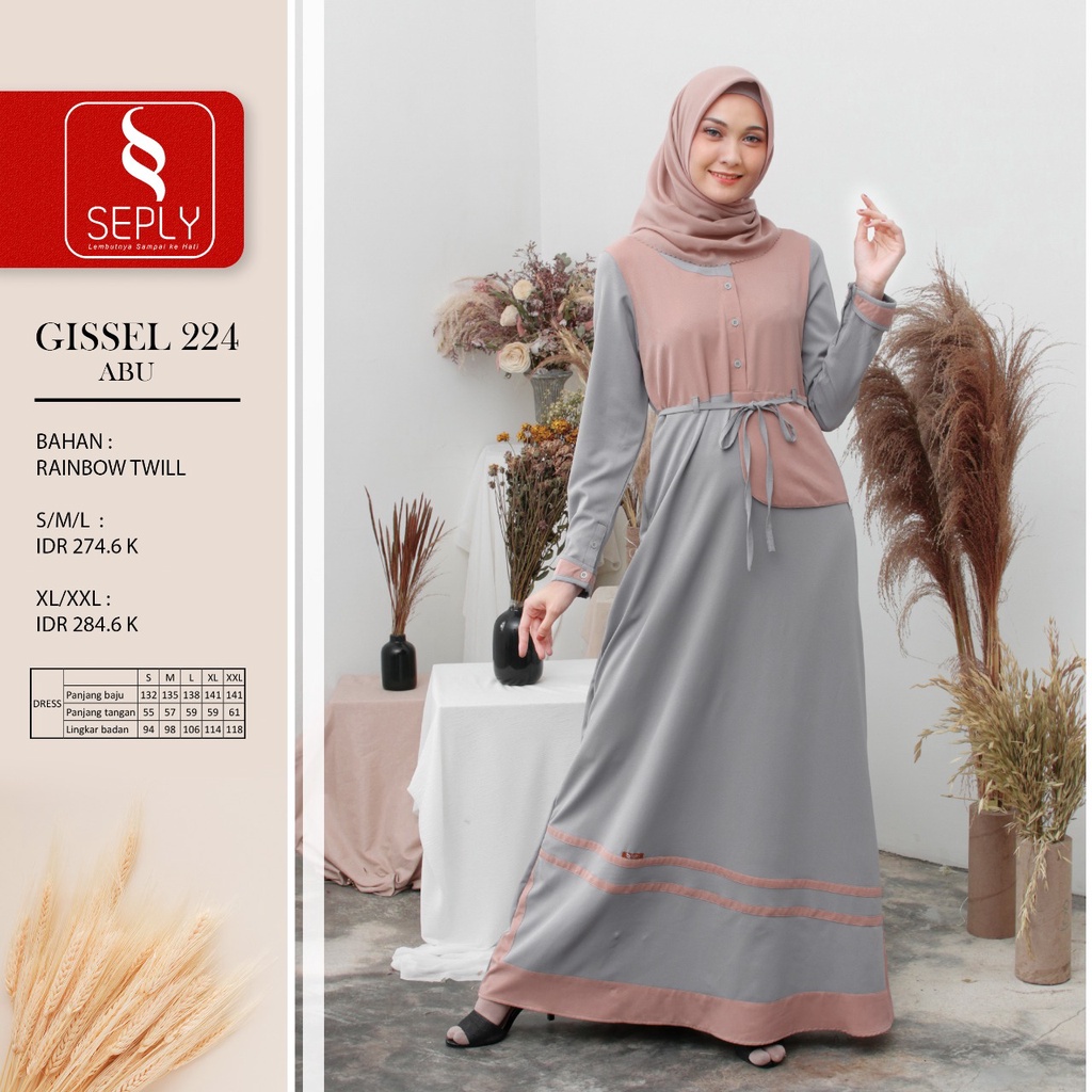 GAMIS TERBARU 2021 SEPLY GISSEL 224 ABU