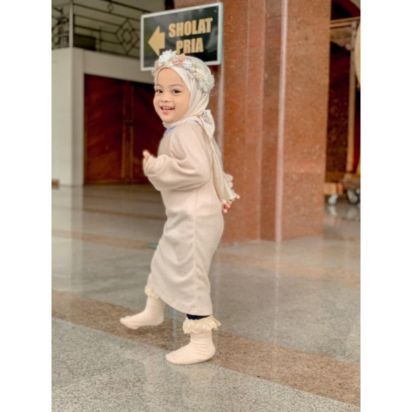 Kamila dress bahan katun rib original beuzee