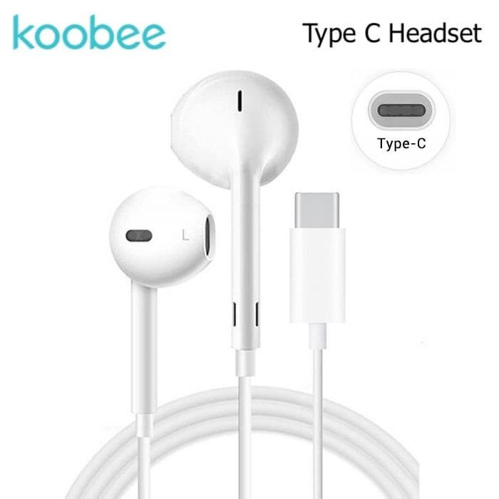 Original Koobee F2 Plus Type C Earphone Stereo HiFi Sound Headset