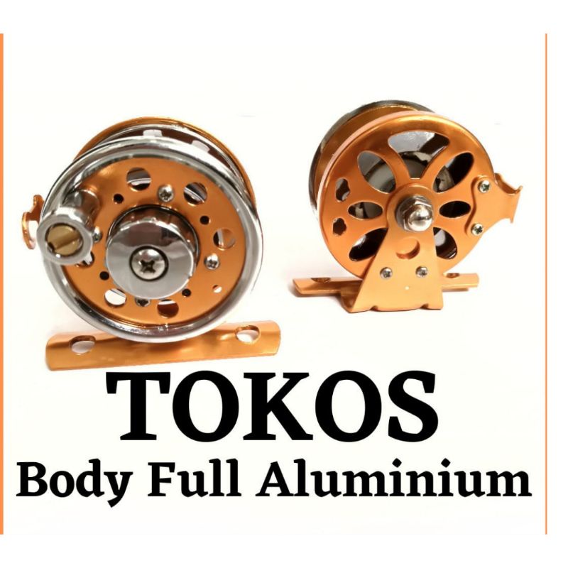 Reel Pancing Tokos Body Full Aluminium - Round Reel Klasik