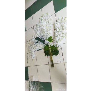 BUNGA WISTERIA PUTIH ARTIFICIAL