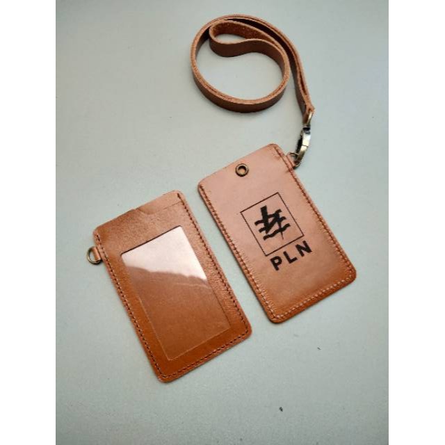 ID CARD HOLDER FILO KULIT ASLI LOOD  NAME TAG - GRATIS UKIR NAMA DAN LOGO