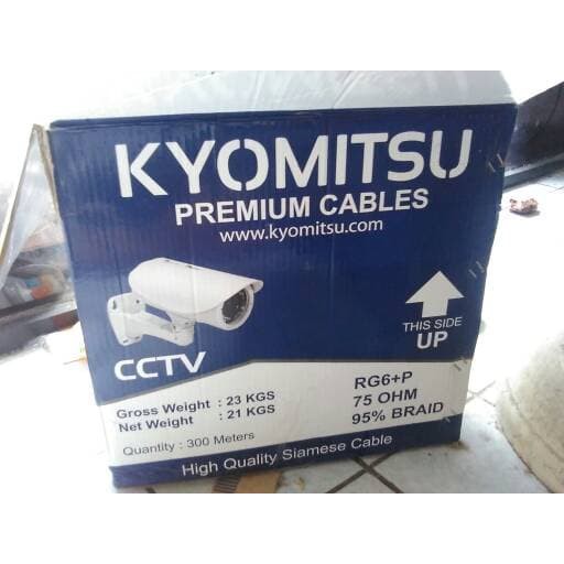 Kabel CCTV Coaxial Kyomitsu RG6+ Power  300M