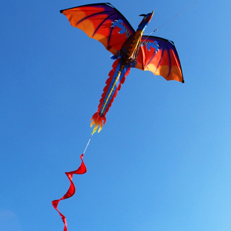 Mary Layangan Naga Warna-Warni Dinosaurus Wind Kite Dengan Ekor Panjang Pesta &amp; Outdoor Mainan Olahraga Accs Mudah Terbang Untuk Anak-Anak Beginne