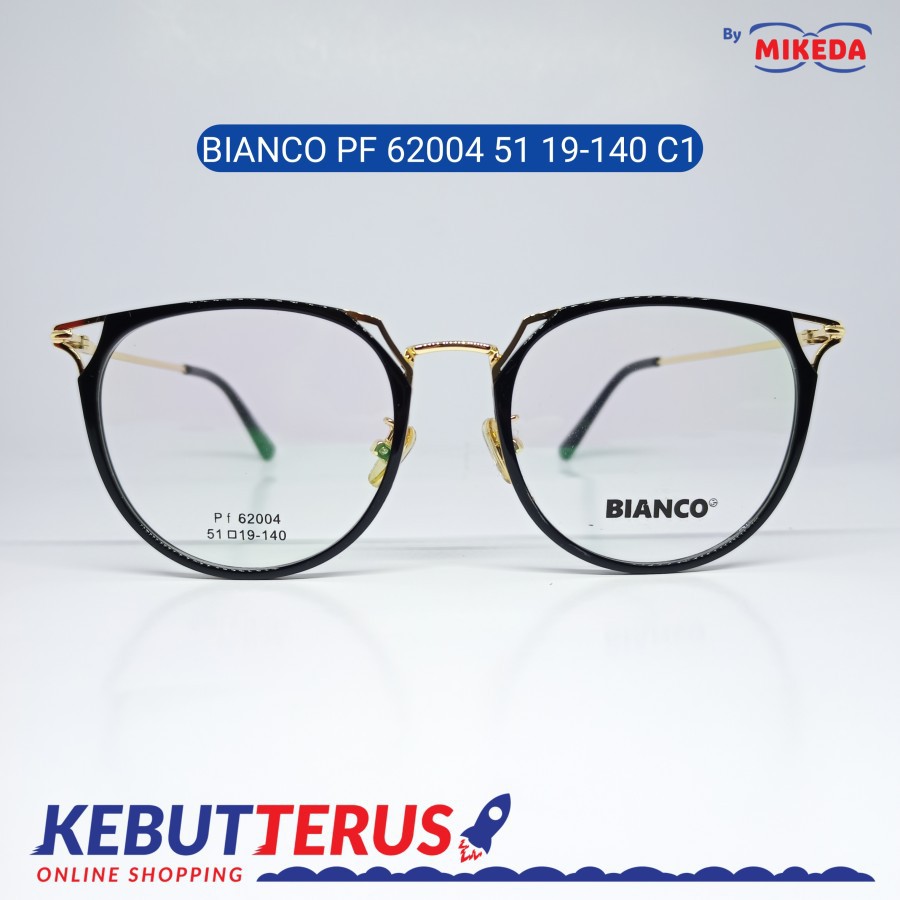 Mikeda-FRAME KACAMATA BIANCO PF62004 51 19-140 C1+LENSA(MINUS/CYLINDER)