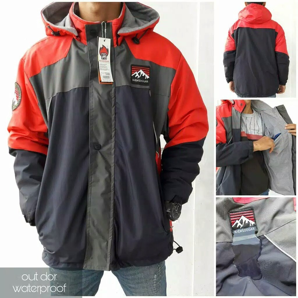 Jaket Gunung Kicksoogar Original Outdoor Waterproof Pria