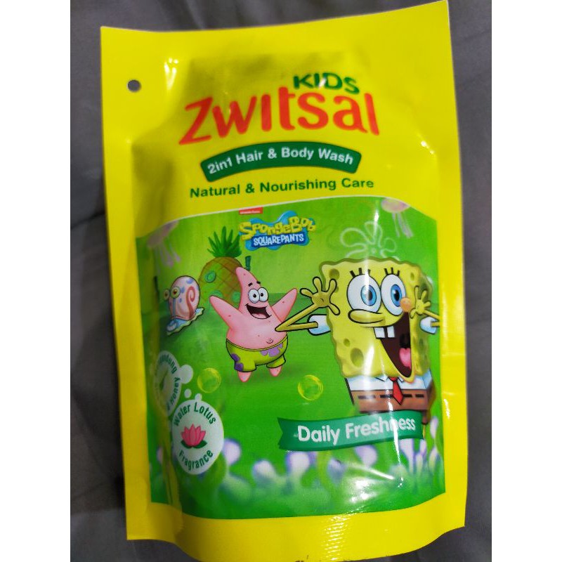 zwitsal kids 2in1 hair &amp; body wash hijau 250ml refill