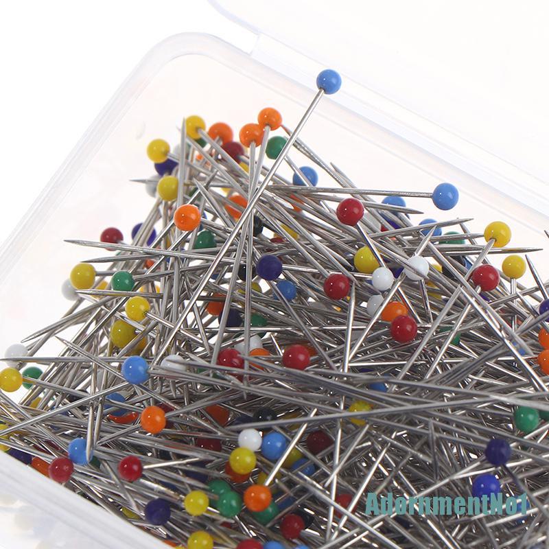 [AdornmentNo1]Sewing Pins 38mm Glass Ball Head Push Quilting Pins for Jewelry DIY Sewing Tool