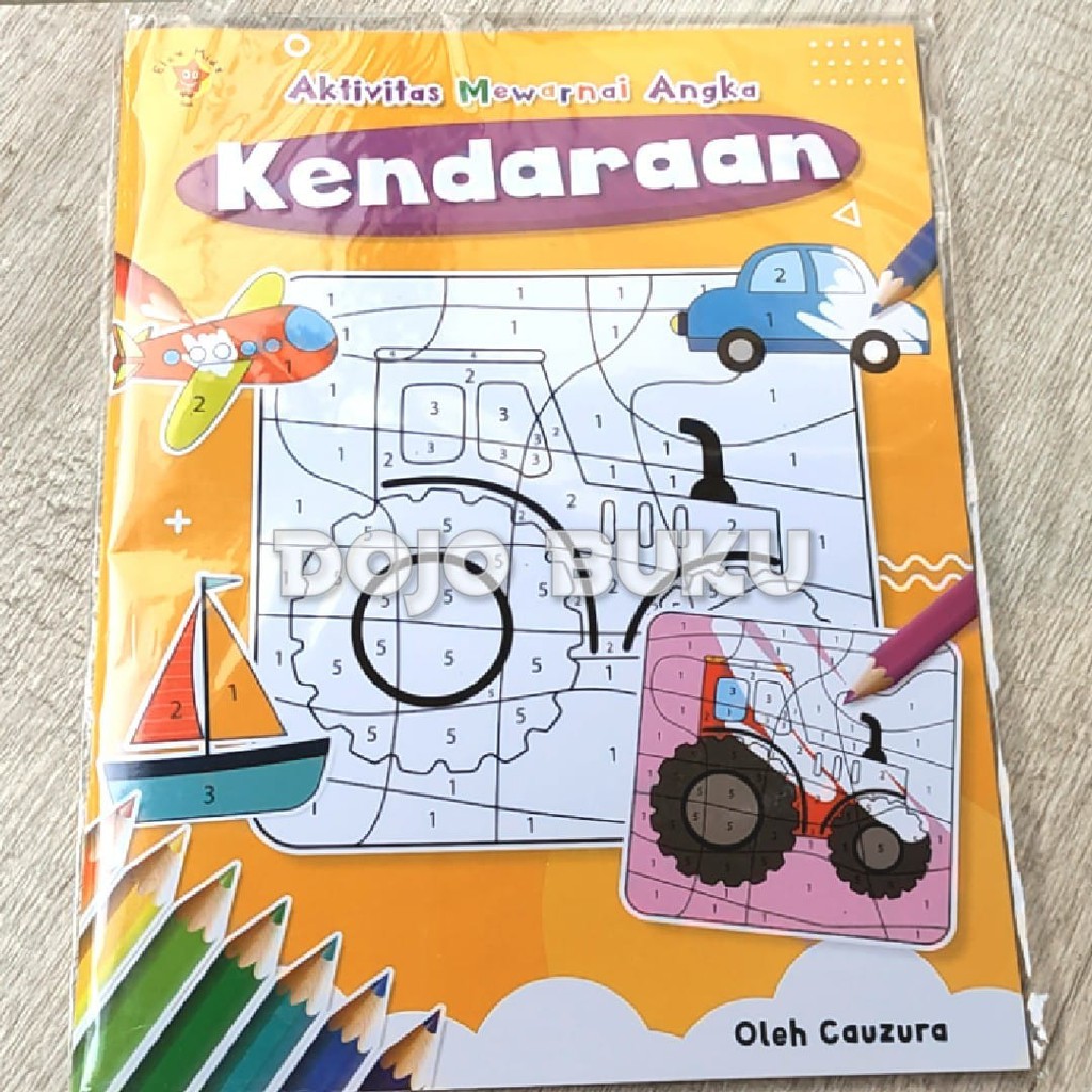 Aktivitas Mewarnai Angka : Kendaraan by Cauzura