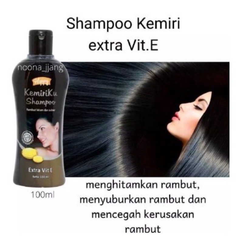 RPA Shampoo Happy Kemiriku Murni Kemiri Asli / Penghilang Uban Permanen / Penghitam Rambut Permanen / Penumbuh Rambut Botak Dan Rontok 100ml