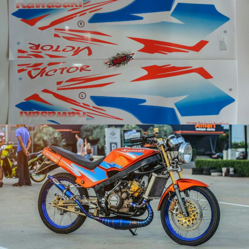 Striping Stiker Victor Body Kotak Atau Striping Viktor Body Kotak Original Thailand