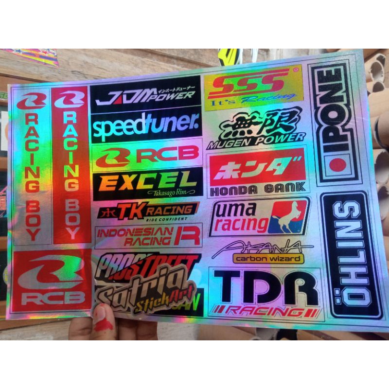 STIKER RACING STICKER SPONSOR STIKER PACK RCB HONDA GANK PROSTREET