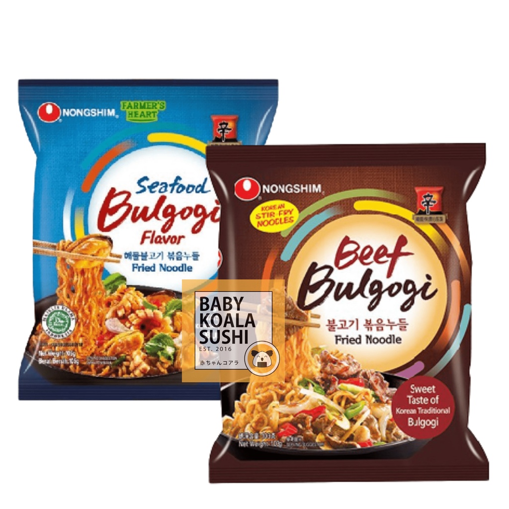 NONGSHIM Bulgogi Korea Fried Noodle 105 g Halal | Beef Seafood