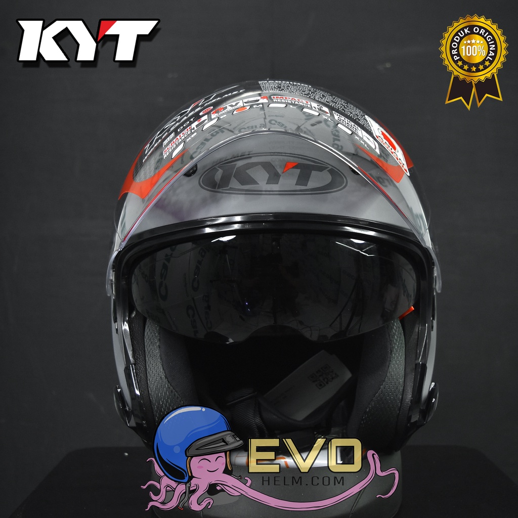 KYT GALAXY_SOLID BLACK METALIK (DOUBEL VISOR)