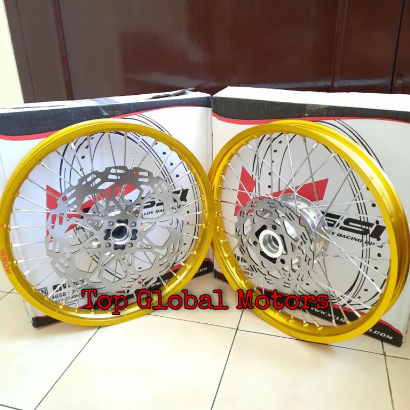 Velg Velk Paketan Satria FU 140x140-17 Full Set Plus Piringan - Pelek Rossi Satria FU Sepasang