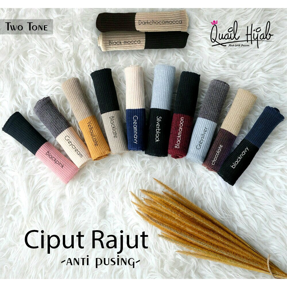 CIPUT RAJUT TWOTONEQUAIL HIJAB INSTAN | ORIGINAL QUAIL HIJAB