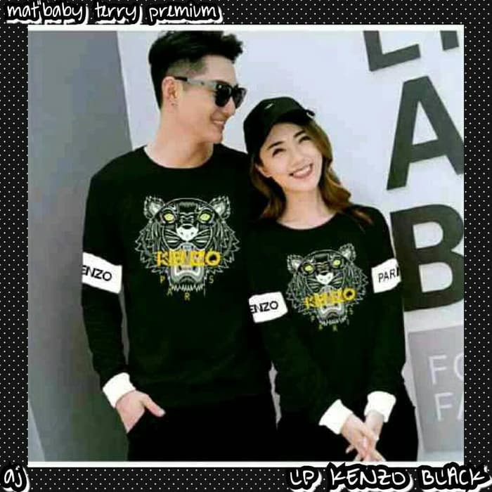 Murah Sweater Couple/LP KENZO/Jual Sweater Couple Murah/Jaket Couple/Couple - black