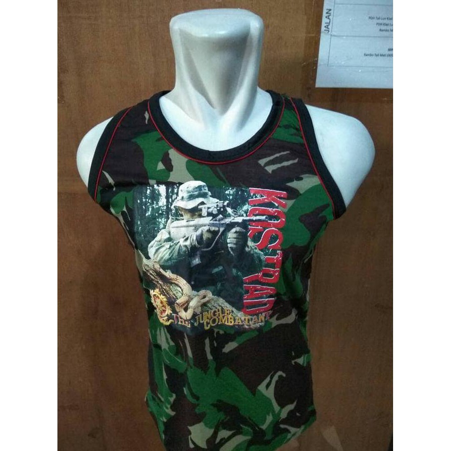 Super Singlet Kostrad Besar Loreng Malvinas L Singlet Kostrad Loreng Malvina Sale