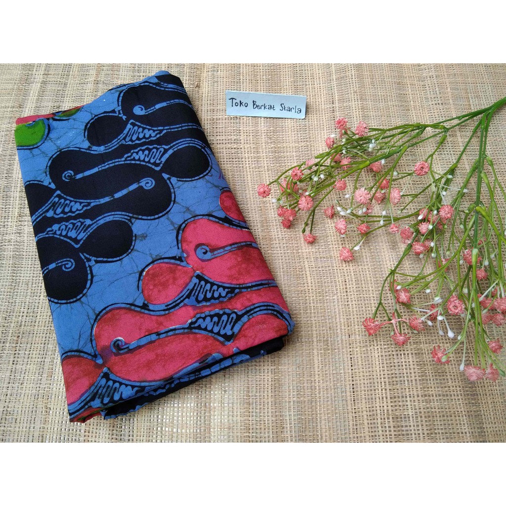 Kain Batik Lokal/Kain Batik Cap/Kain Batik Keluarga/Kain Batik Katun/Kain Batik Parang 2x1meter