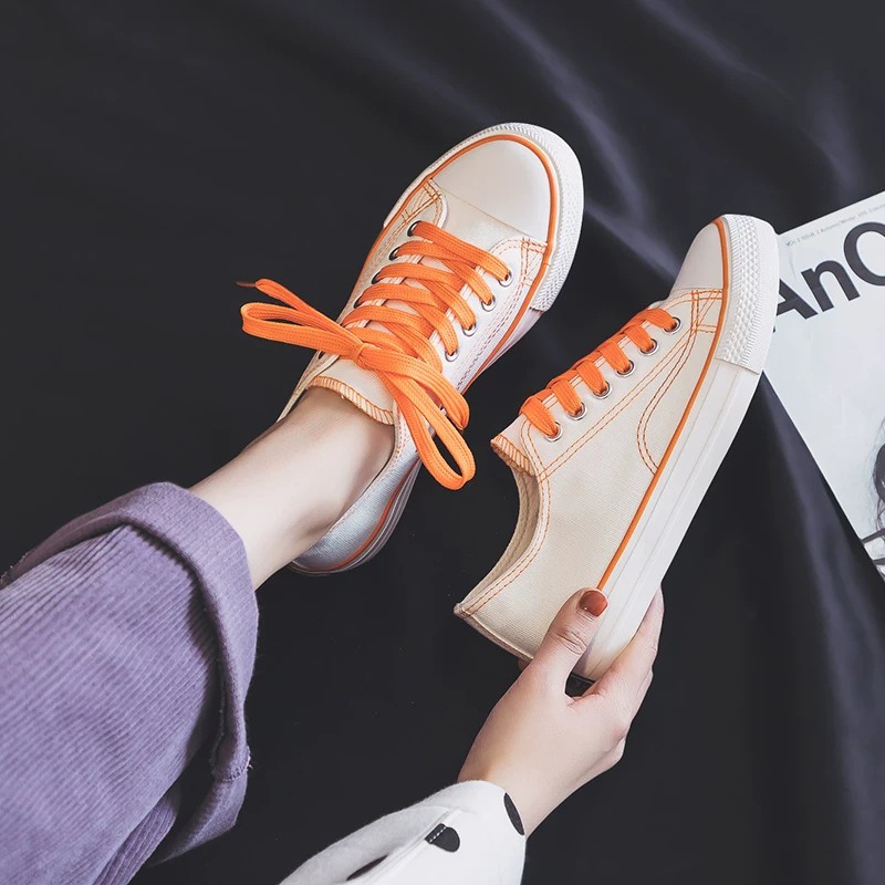 AGIX77 sepatu kanvas wanita import kekinian model Sneakers Canvas Hyun Jae terbaru cod jakarta