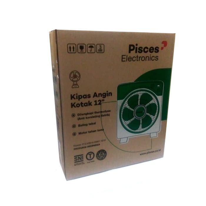 Pisces Box Fan Kipas Angin 12 Inch 6 Baling