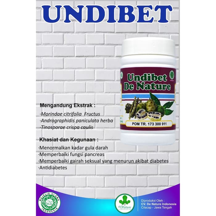 

Obat Diabetes Kencing Manis Herbal Kapsul Undibet De Nature
