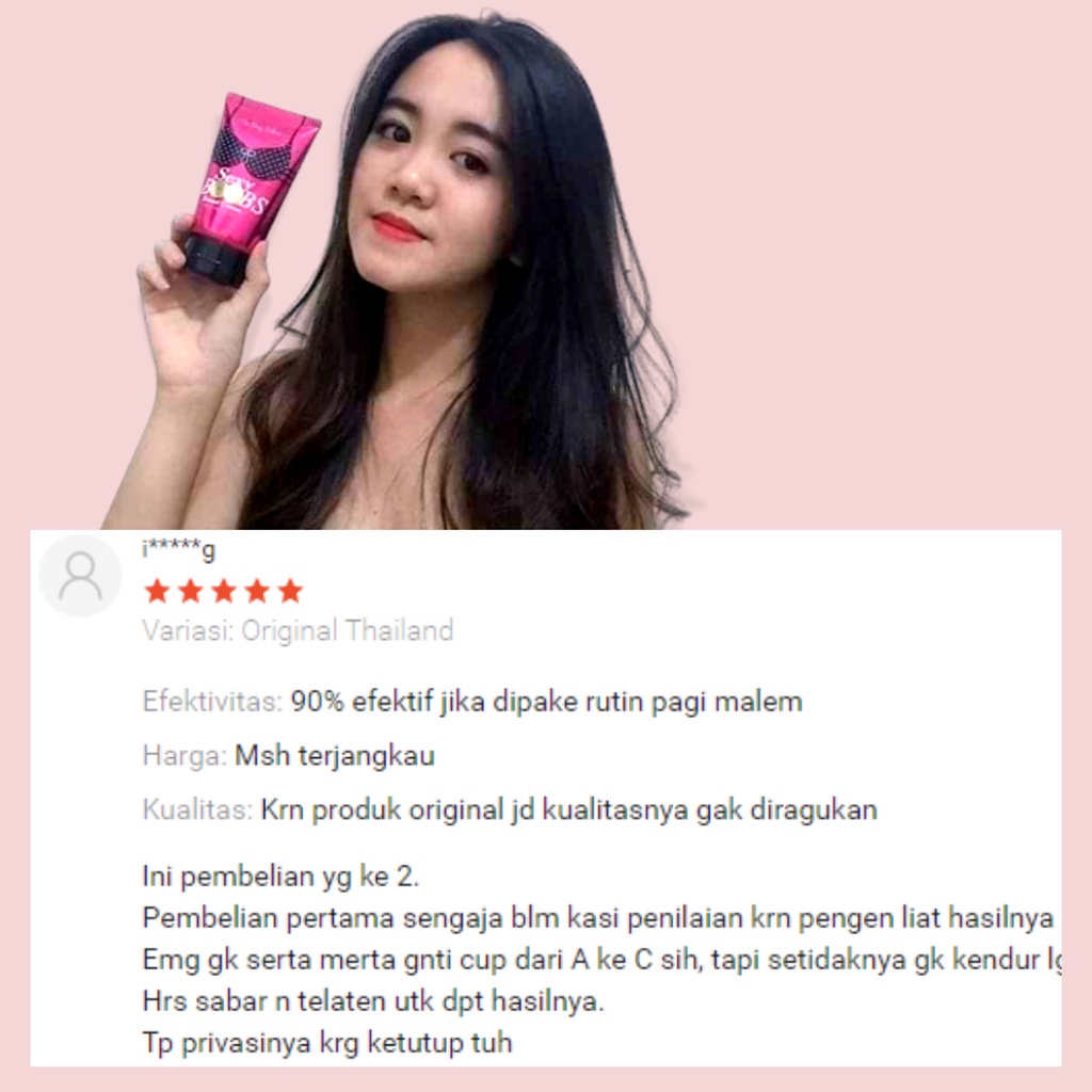 Krim Pembesae Payudara Pengecang Payudara Yang Kendur Obat Pembesar Payudara Montok Padat Berisi Permanen Sexy Boobs Breast Cream 80ml Original BPOM