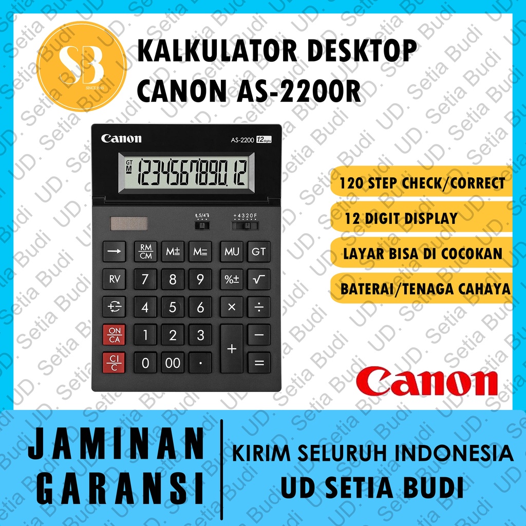 Kalkulator Desktop Canon AS-2200R Asli dan Bergaransi