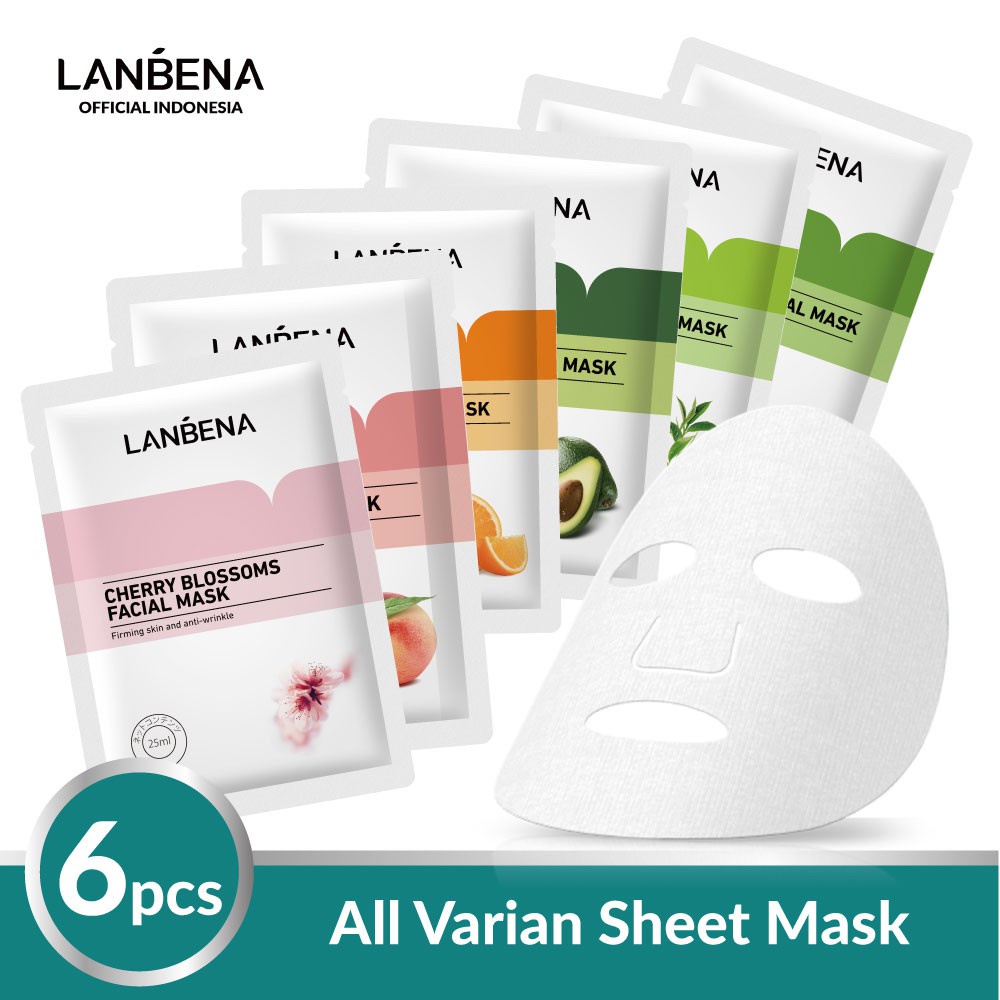 ❄️MATCHA❄️ LANBENA  FACIAL SHEET MASK - ACNE PIMPLE PATCH BLACKHEAD MASK BPOM