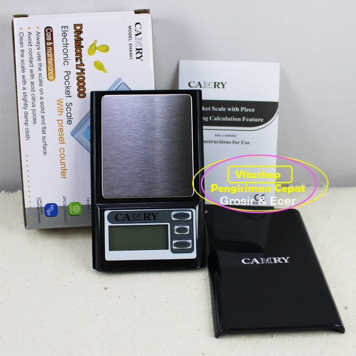 Digital Pocket Scale Camry 200-0.01 Gram Timbangan Emas Mini Akurat dan Presisi