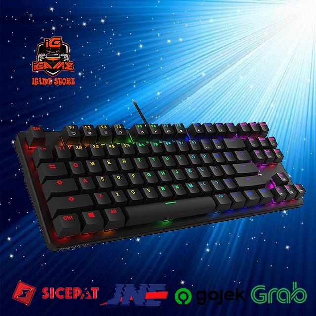 Tecware Phantom Elite 104 Fullsize RGB Gateron Mechanical Keyboard MANTUL GAN