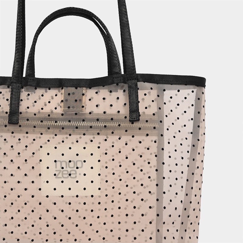 Image of Moozee-Mini Market Bag-Polka Cream #3