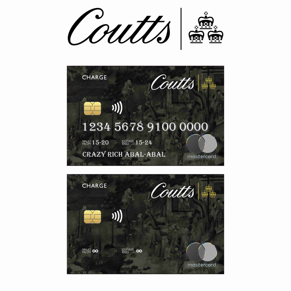 

COUTTS BLACK CARD (EXCLUSIVE UK) CUSTOM STICKER