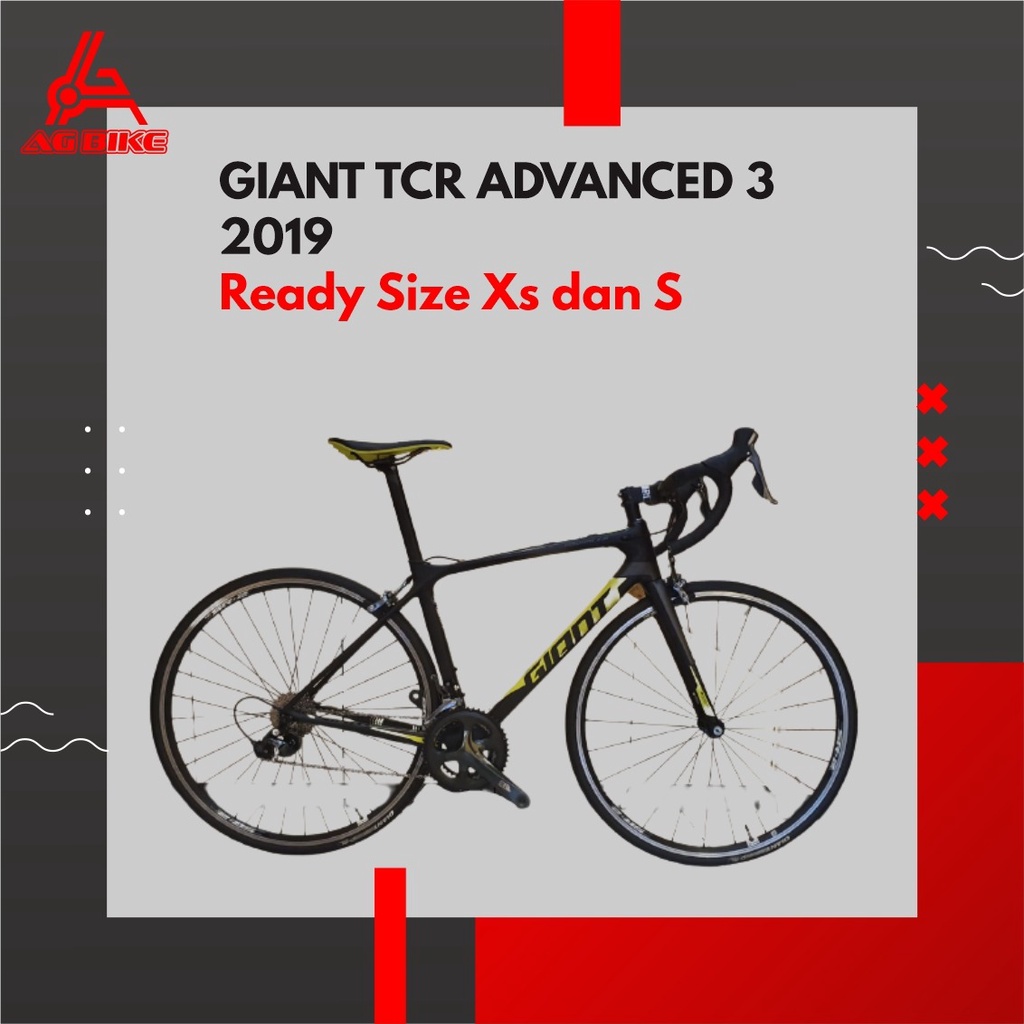 Roadbike Giant TCR ADV 3 Adanced 2021 Size S dan XS Groupset Shimano Tiagra 2 x 10 speed RB Sepeda Balap