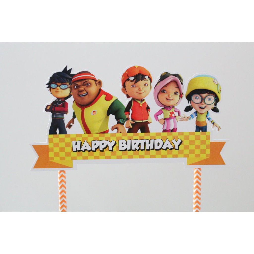 cake topper boboboy / tusukan kue boboboy / hiasan kue boboboy