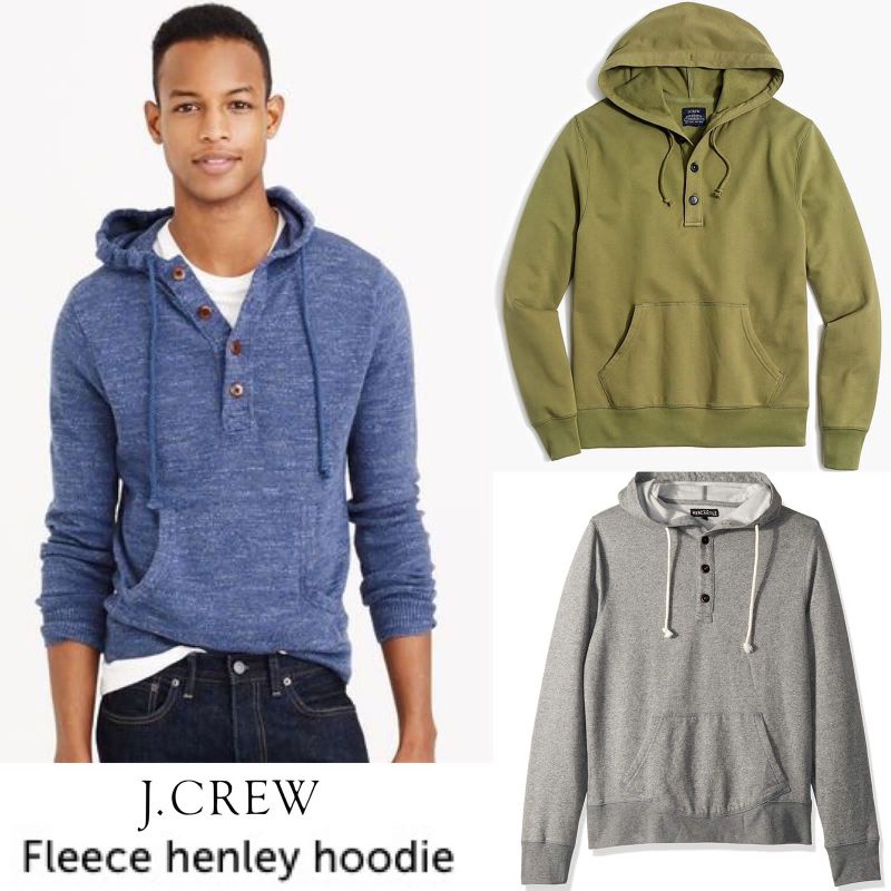 JCREW Henley Fleece Hoodie / Fleece Hoodie Pria Hoodie Pria