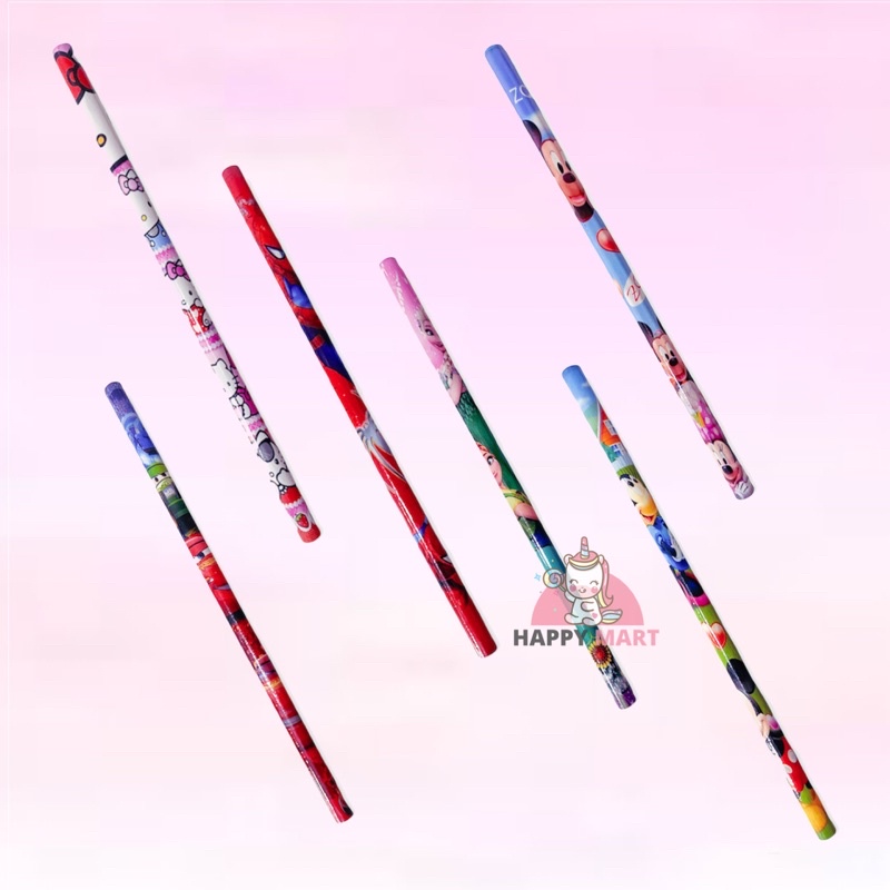 

Pensil batang frozen / cars / spider / kitty isi 4 pcs