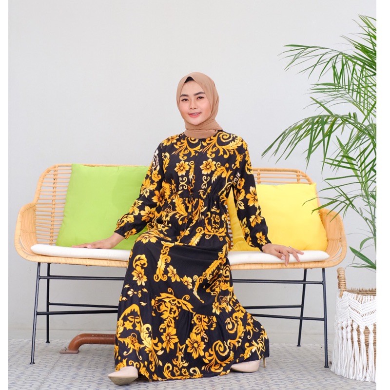 GAMIS MOTIF SULTAN PREMIUM TERBARU 2021 KATUN RAYON VISCOSE MURAH BAJU SELMA