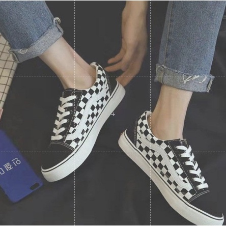 Kano style Sepatu Wanita Kanvas Motif Casual Sneakers Shoes Premium High Quality Impor Terbaru