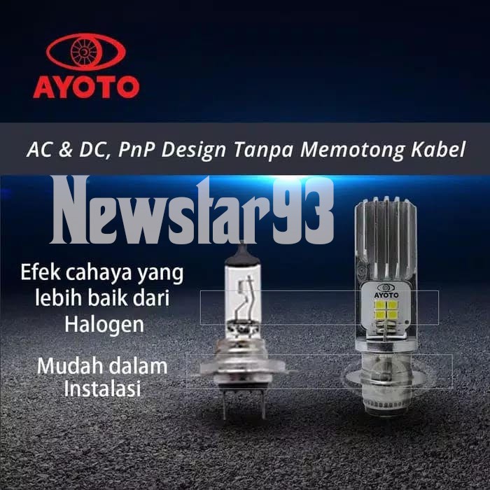 COD Lampu motor depan AYOTO LED M2B H6 AC & DC motor matic/bebek-4