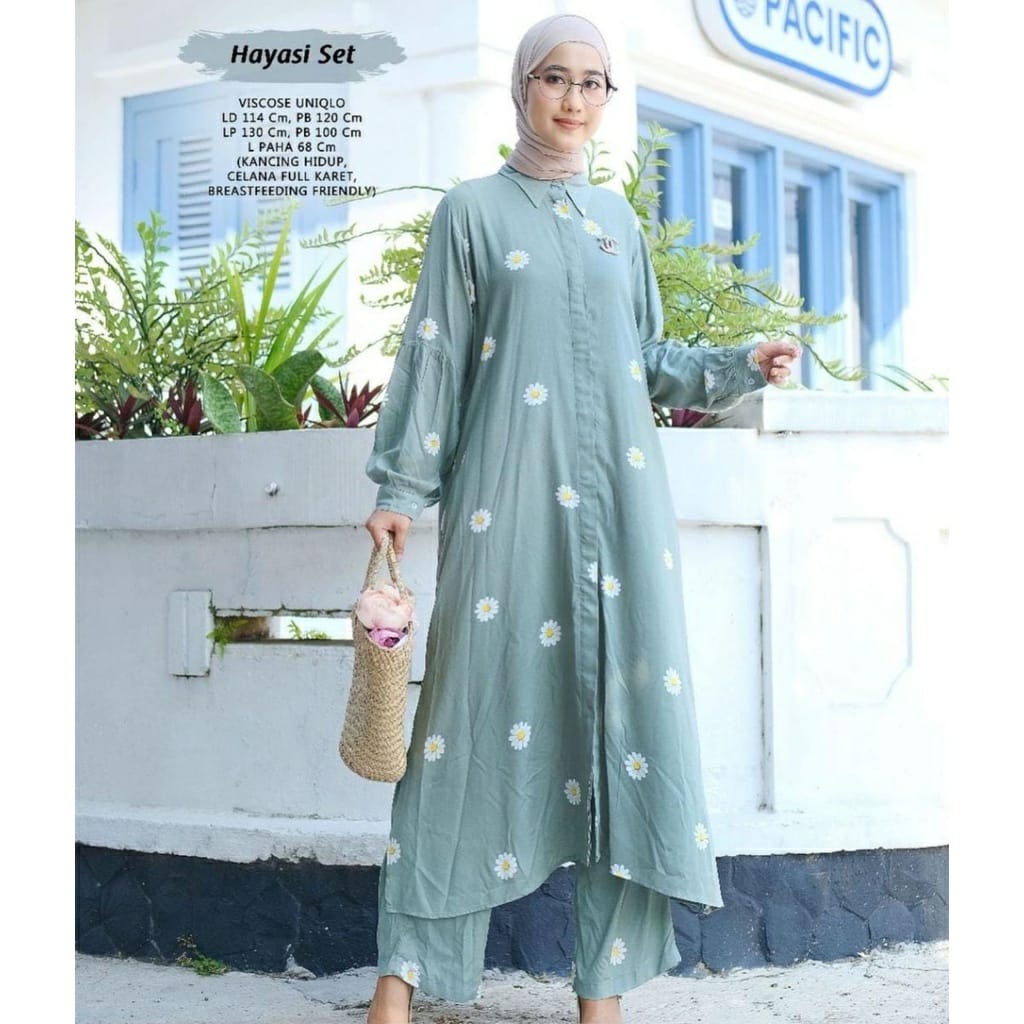 HAYASHI LONG TUNIK SET RAYON