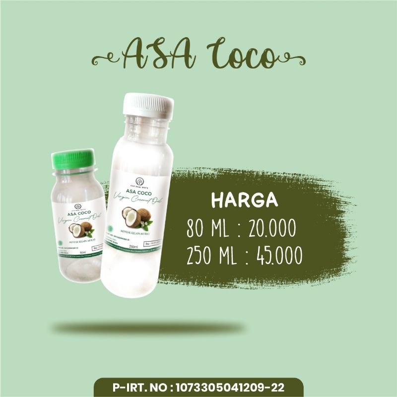 

Asa Coco virgin coconut oil minyak kelapa murni